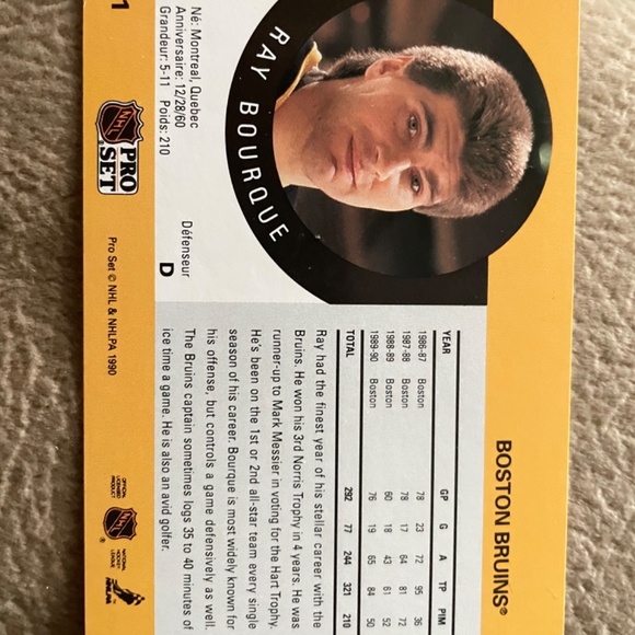 Rare mispelled Ray Bourque card - Picture 2 of 2